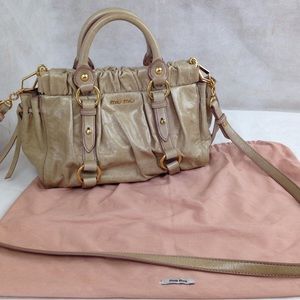 Miu Miu Vitello Leather Two Way Bag